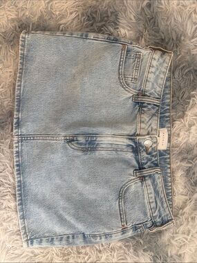 Pacsun Light Wash Denim Mini Skirt